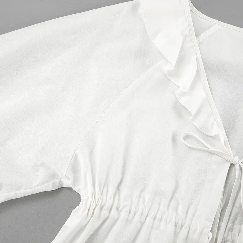 Alexa | Ruffled Front Tie Top & Short Set