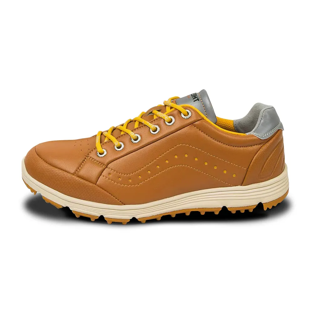 Ask Echo G718 Men's Breathable Spikeless Golf Shoes / Brown