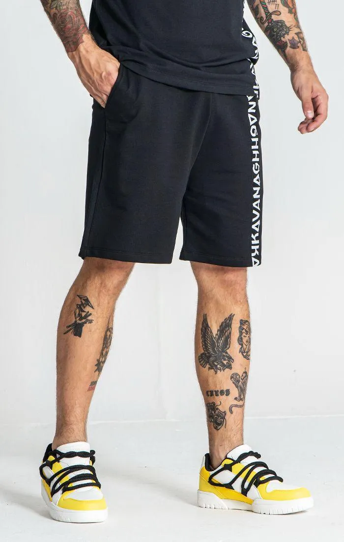 Black Futura Tape Shorts