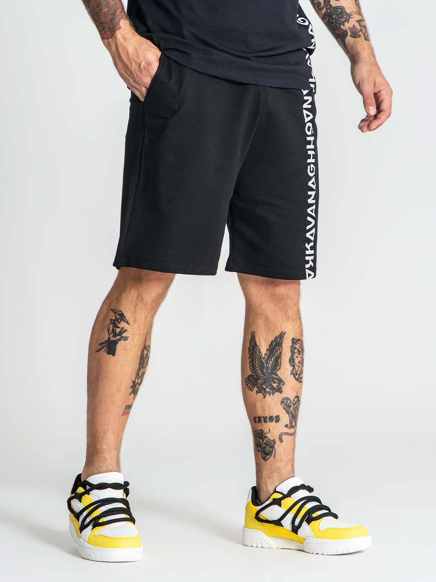 Black Futura Tape Shorts