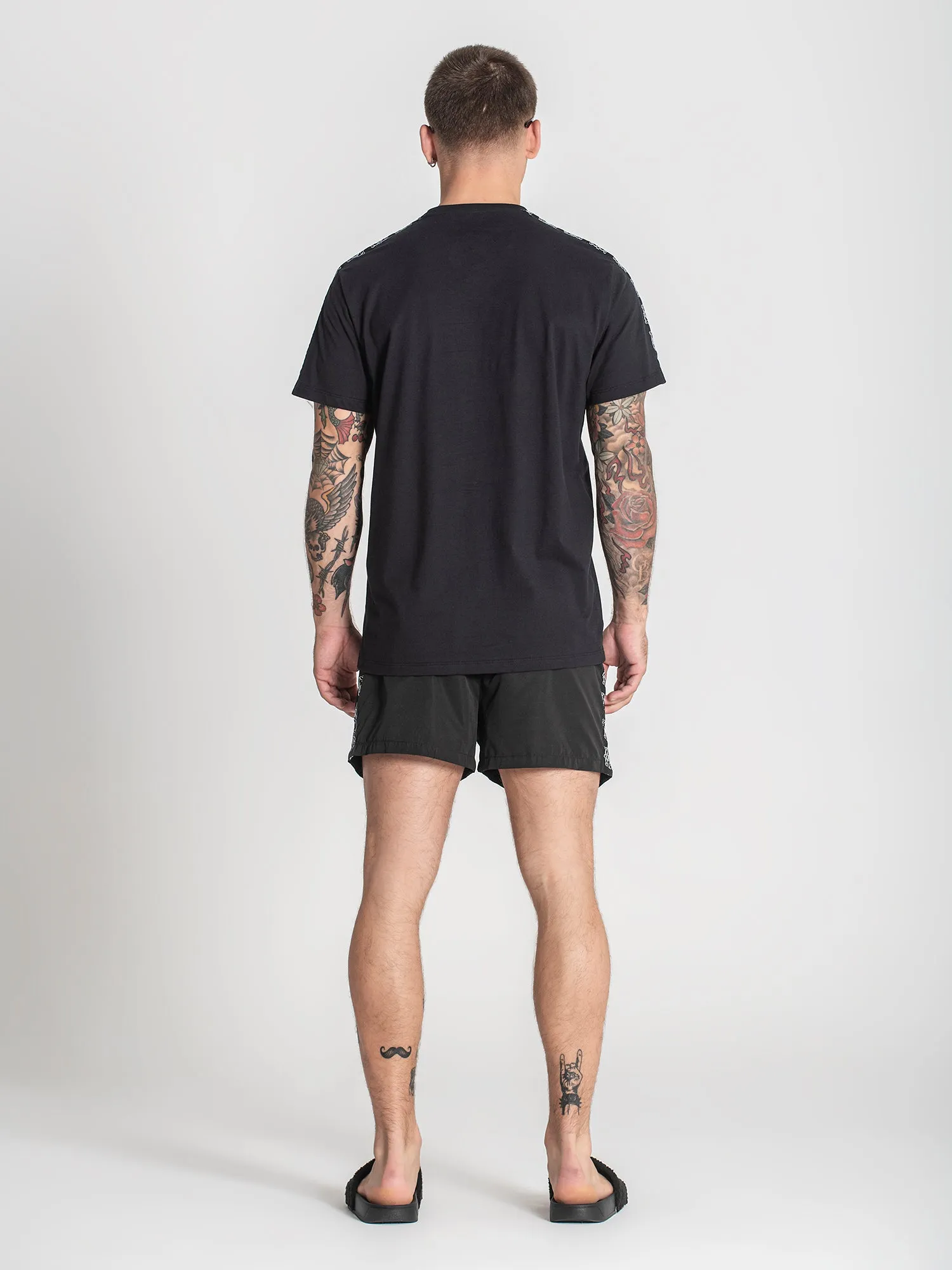 Black Nouveau Tape Tee