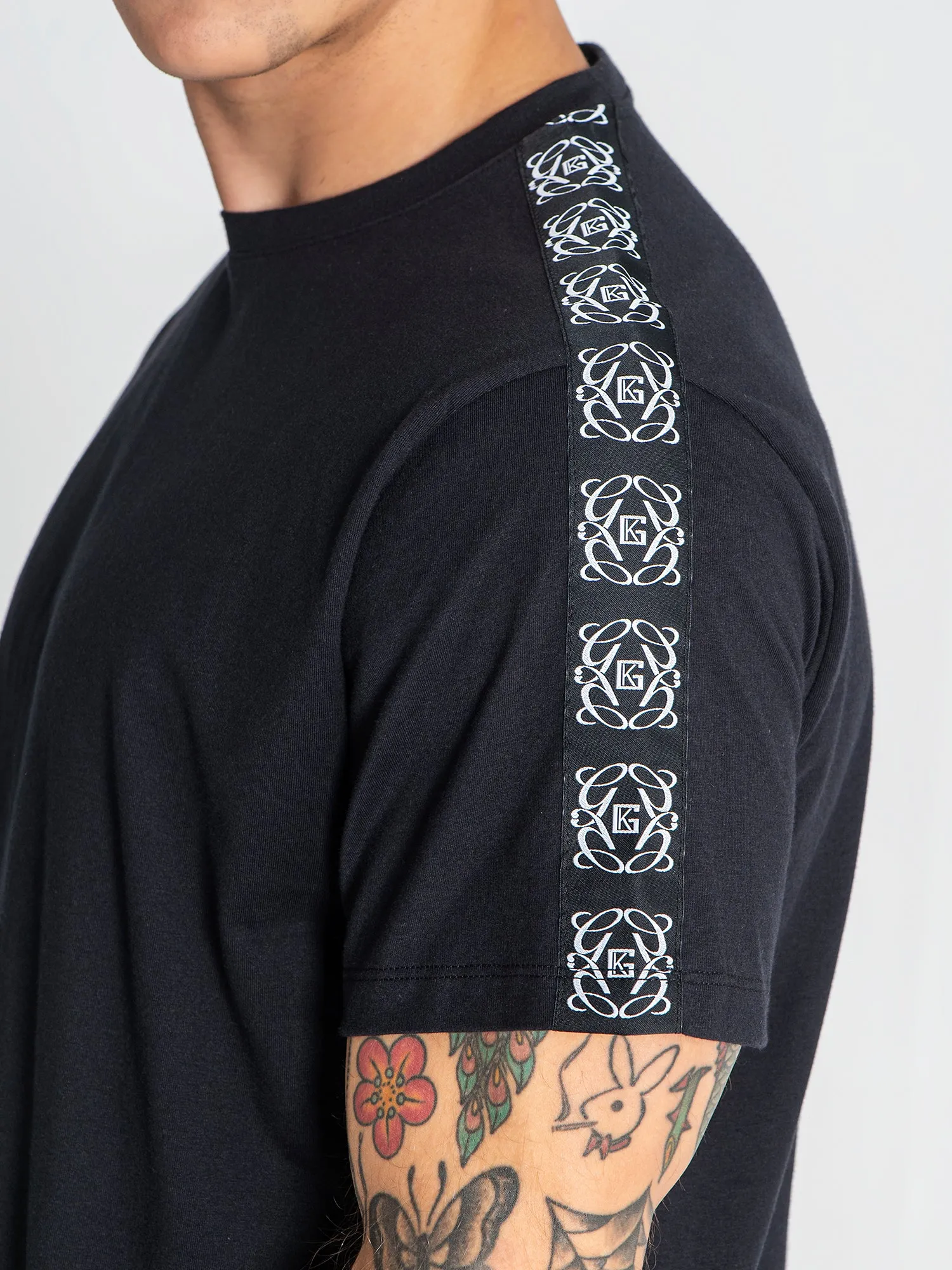Black Nouveau Tape Tee