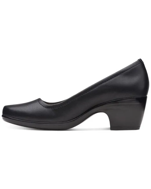 Clarks Women's Emily Belle Pumps- Black Leather