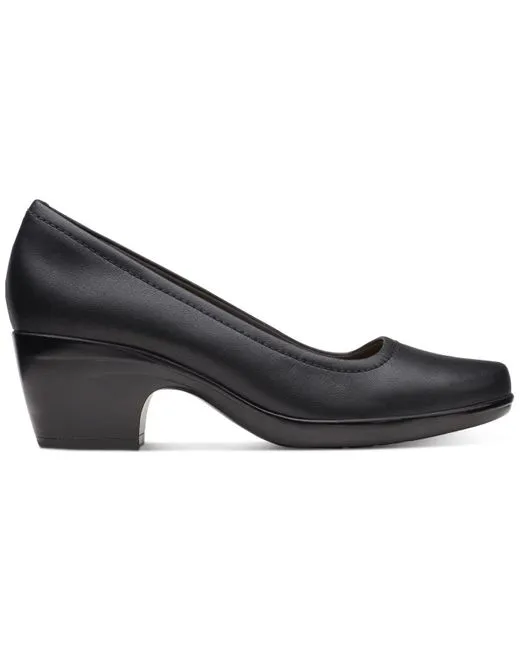 Clarks Women's Emily Belle Pumps- Black Leather