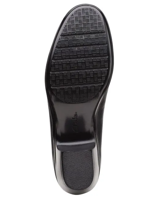 Clarks Women's Emily Belle Pumps- Black Leather