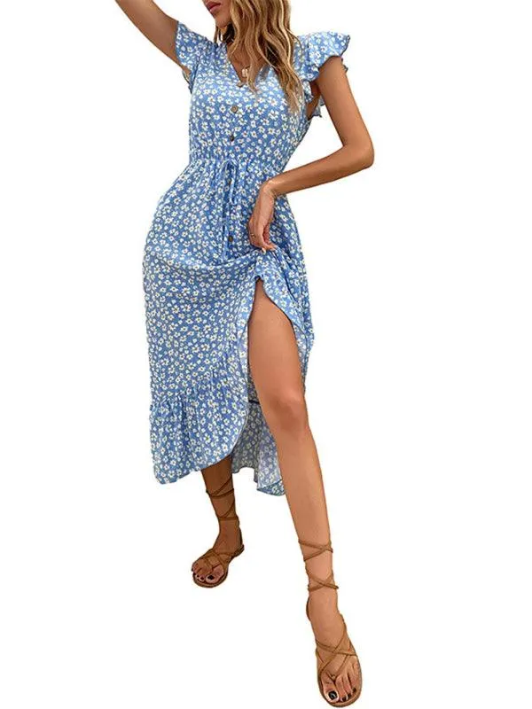Elegant Irregular Pattern Midi Dress - Women's Stylish Fashion Statement