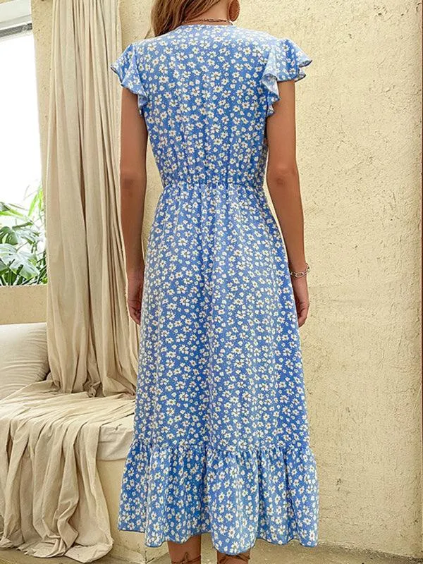 Elegant Irregular Pattern Midi Dress - Women's Stylish Fashion Statement
