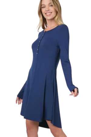Ella Button Dress