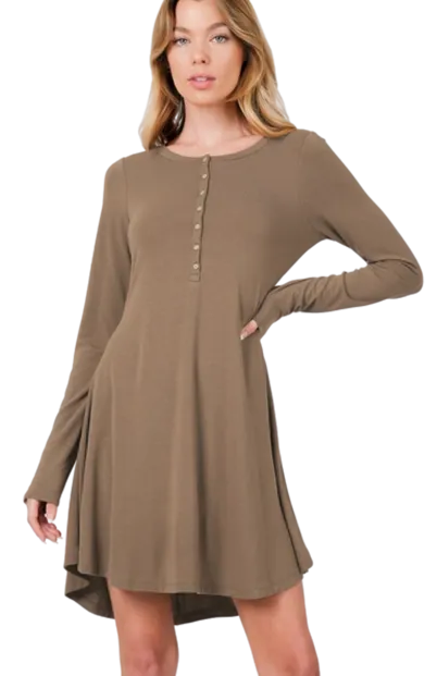 Ella Button Dress