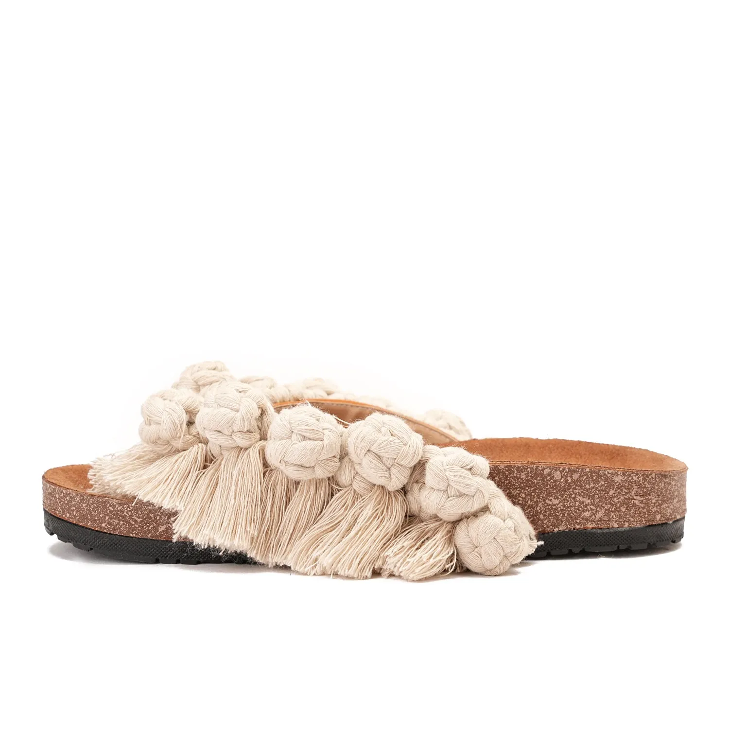 Flip-flops featuring circles - Beige