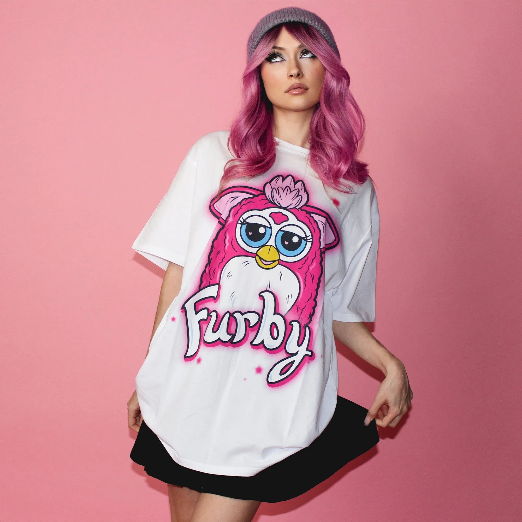 Furby Airbrush T-Shirt Dress