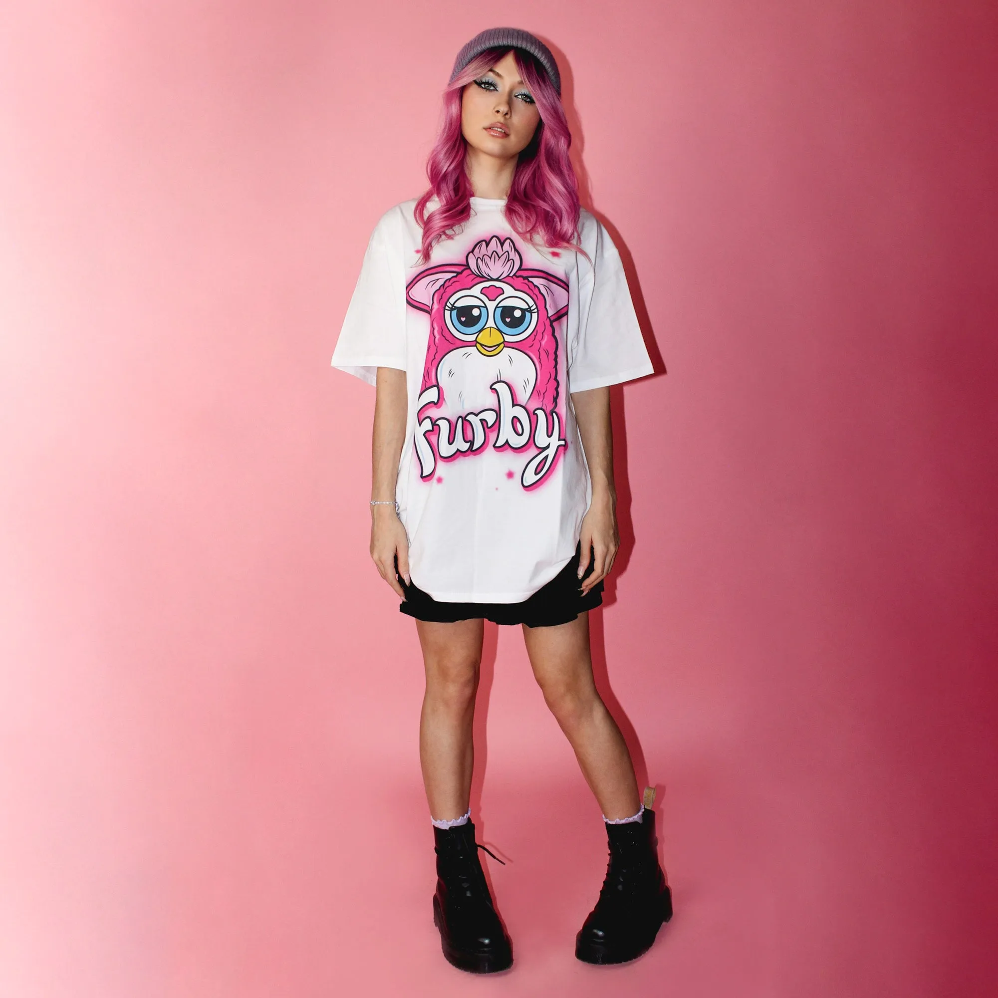 Furby Airbrush T-Shirt Dress