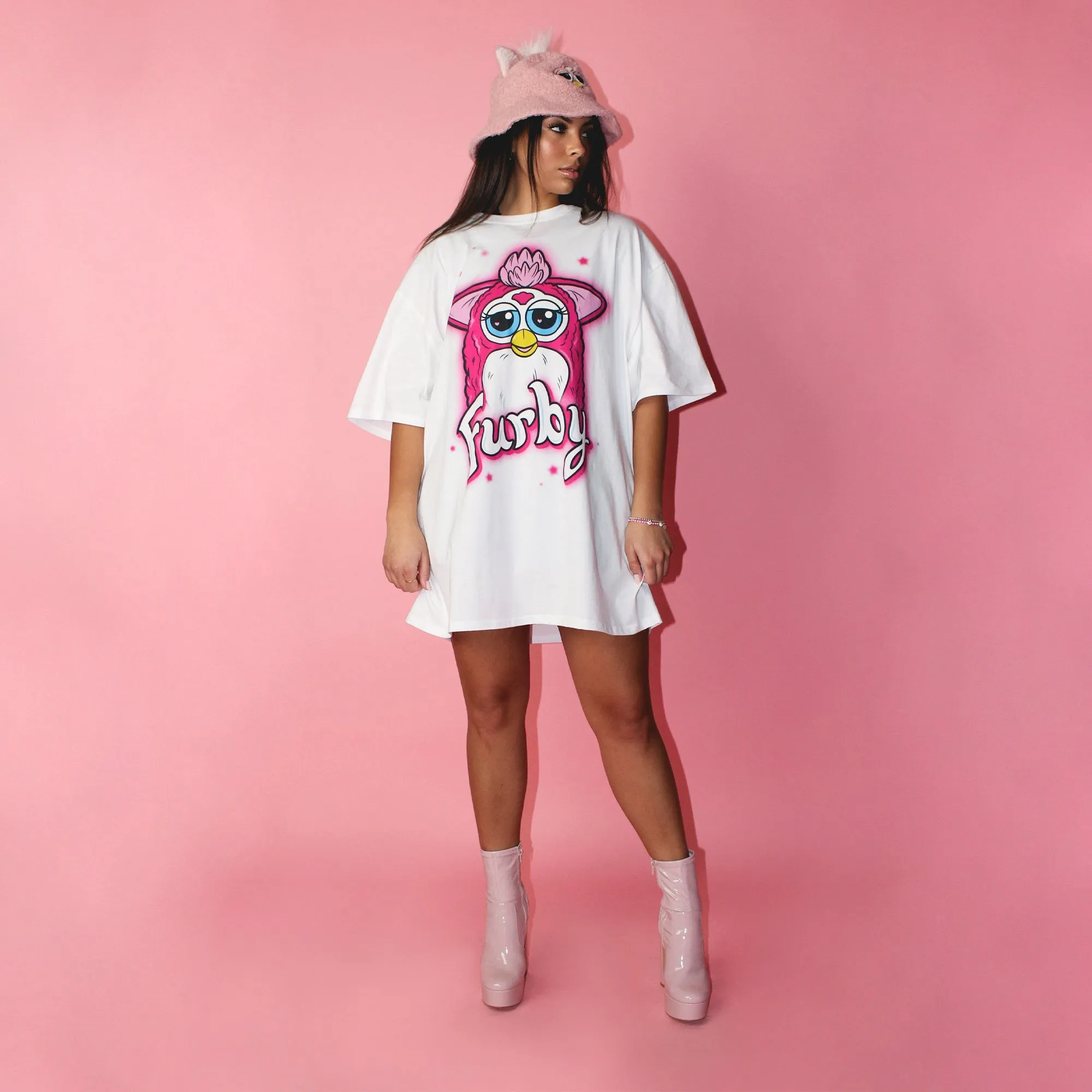 Furby Airbrush T-Shirt Dress