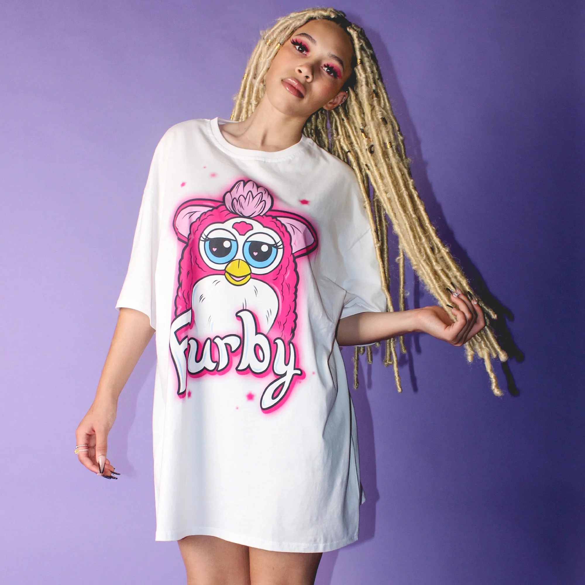 Furby Airbrush T-Shirt Dress