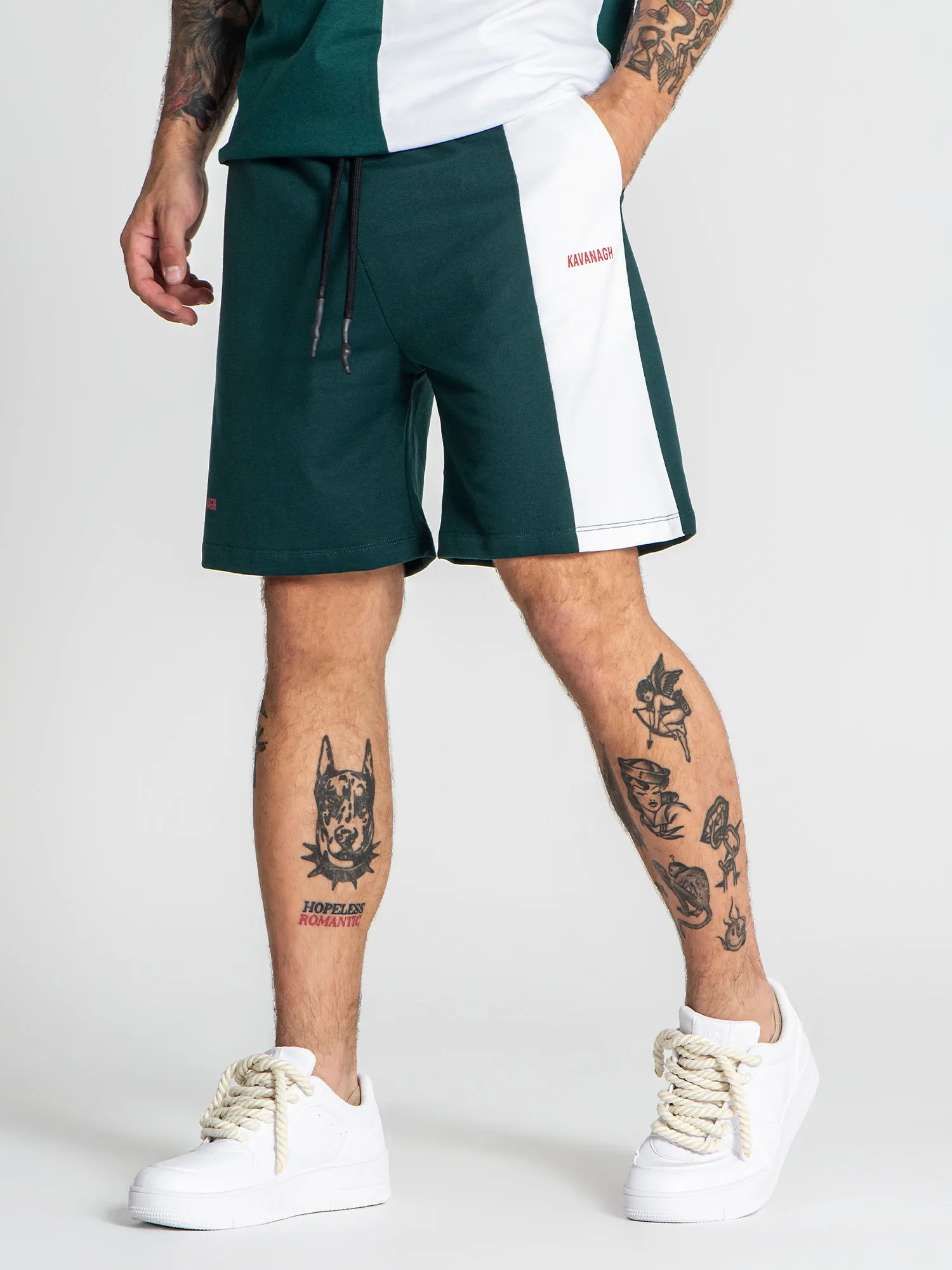 Green Block Shorts