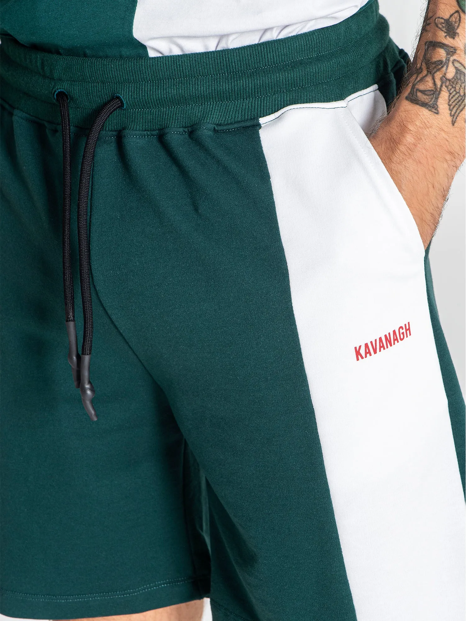 Green Block Shorts