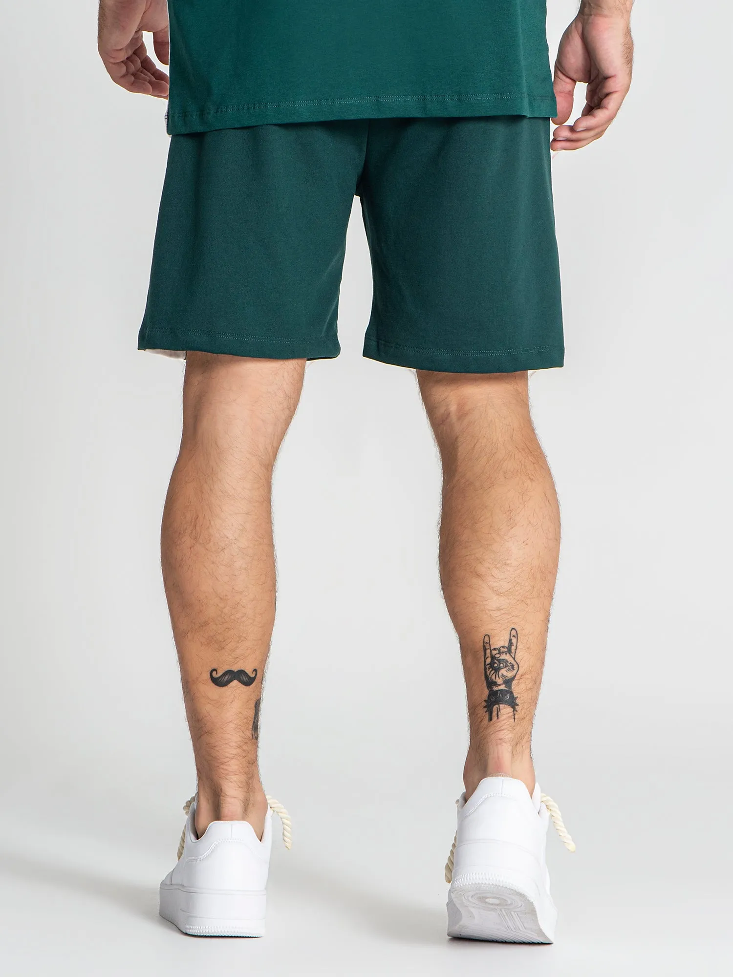 Green Block Shorts
