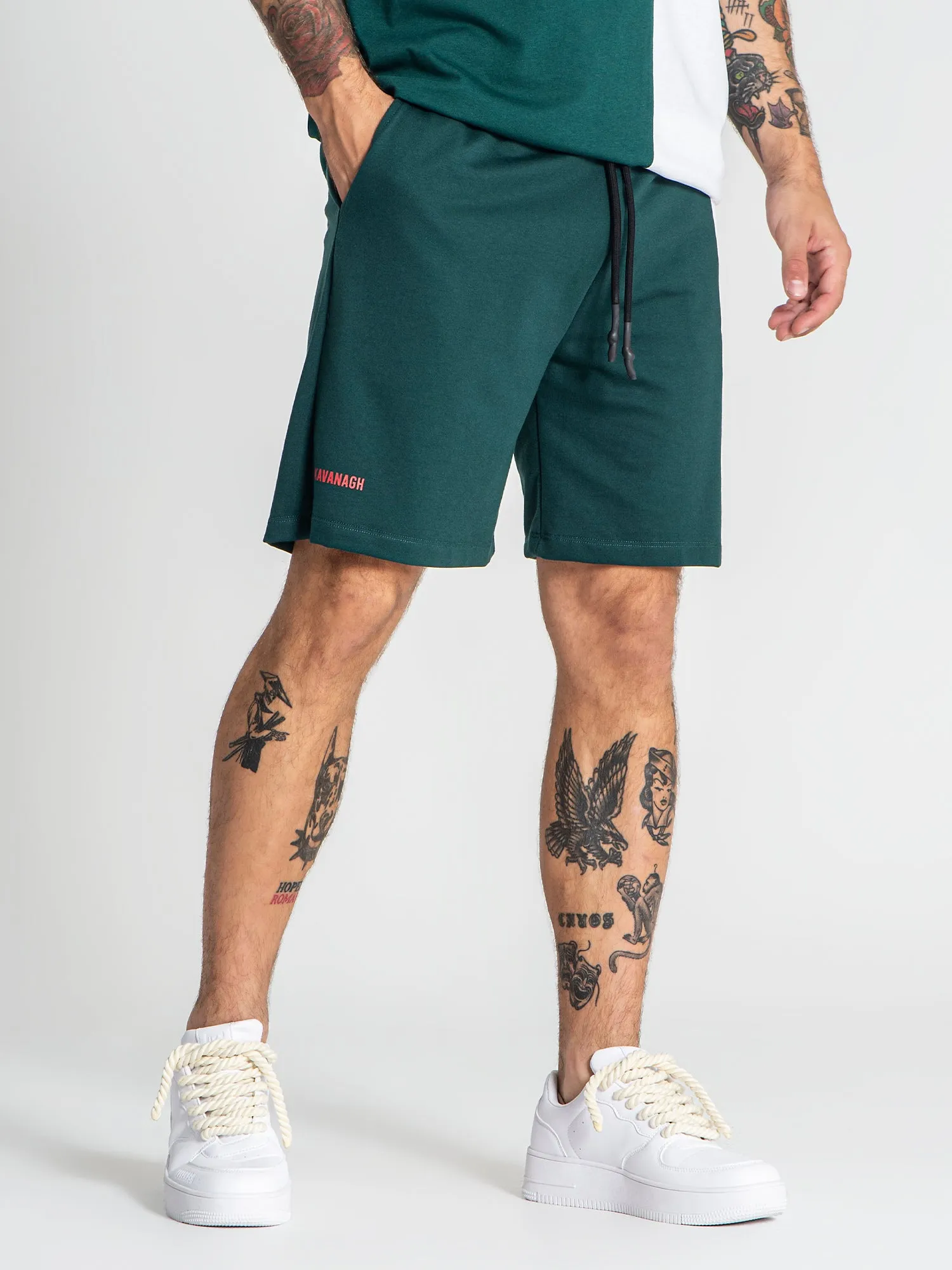 Green Block Shorts