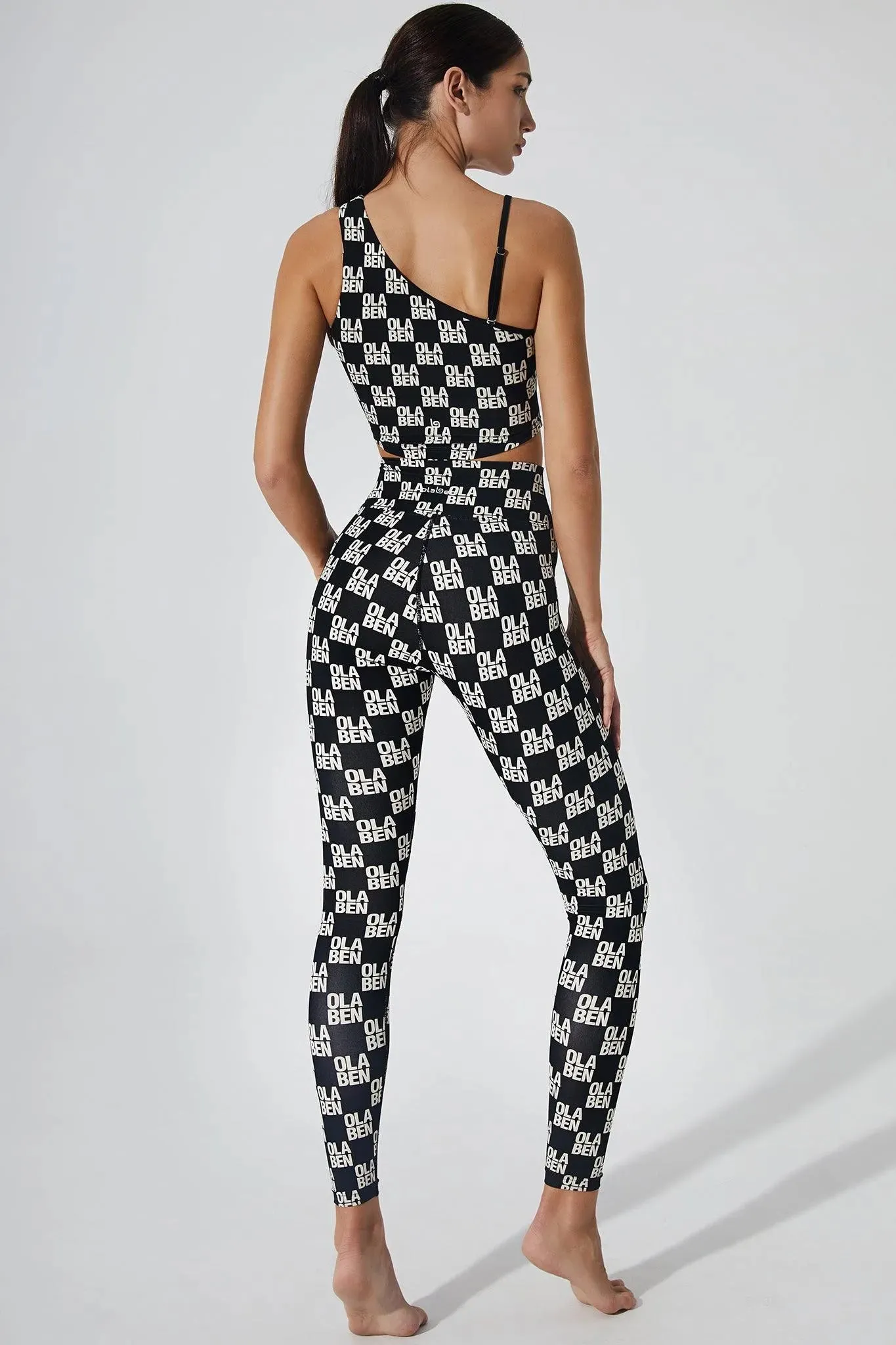 Hazel Monogram Legging - Monogram Black