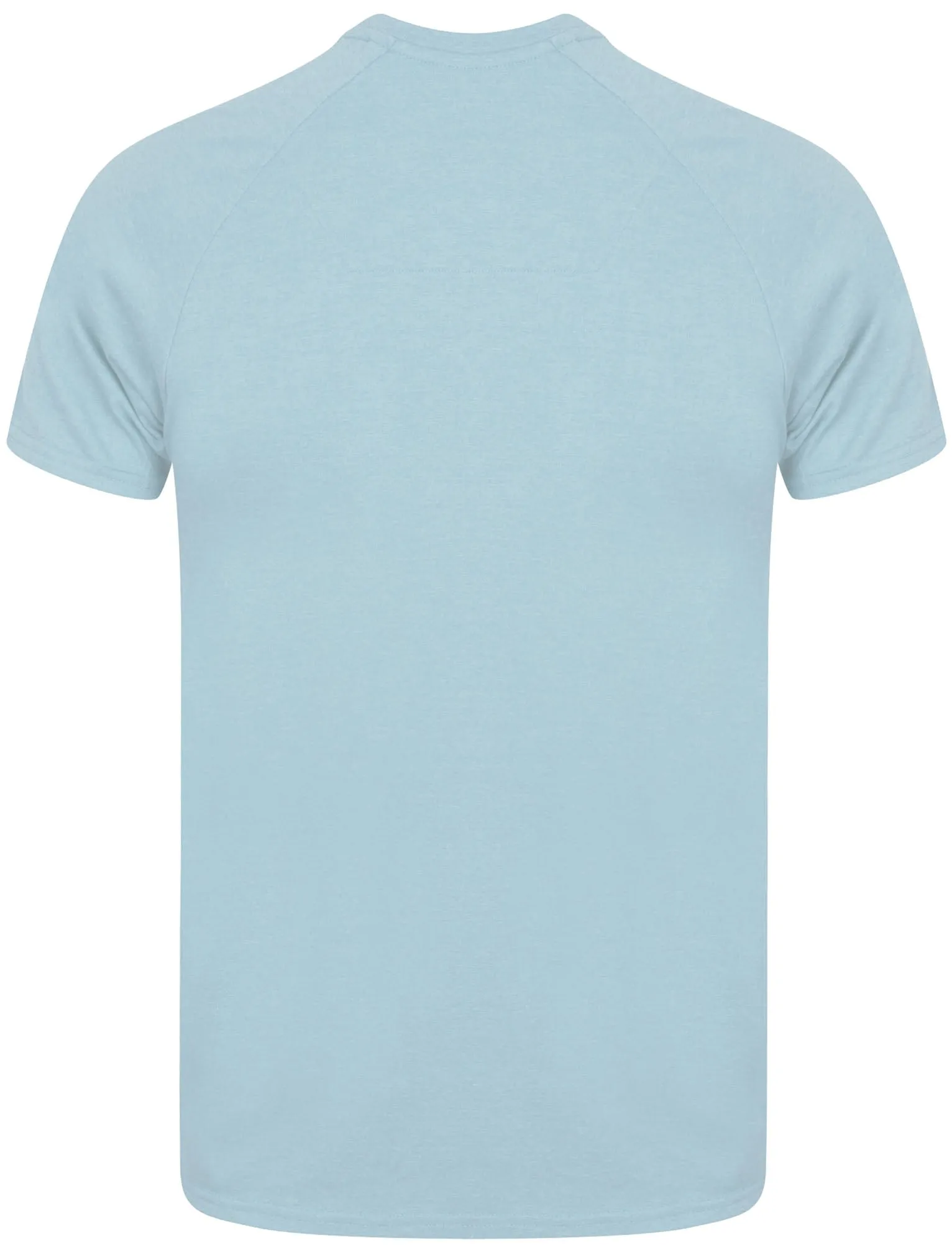 Huron Ribbed Crew Neck T-Shirt in Cornflower Blue