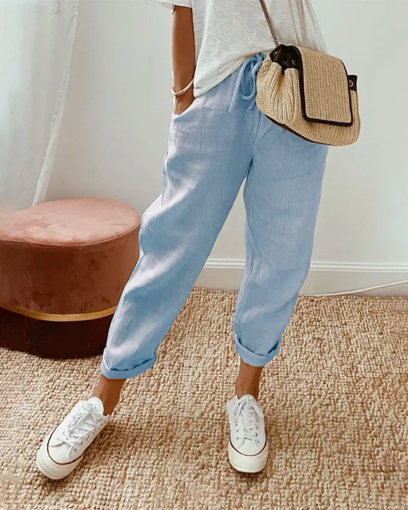 Ivyshape | Cotton & Linen Pants