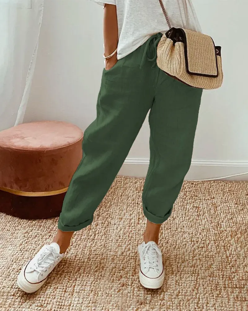 Ivyshape | Cotton & Linen Pants