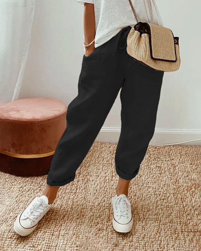 Ivyshape | Cotton & Linen Pants