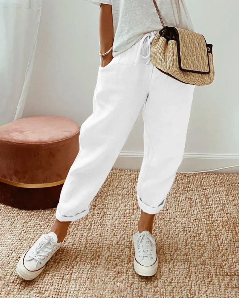 Ivyshape | Cotton & Linen Pants