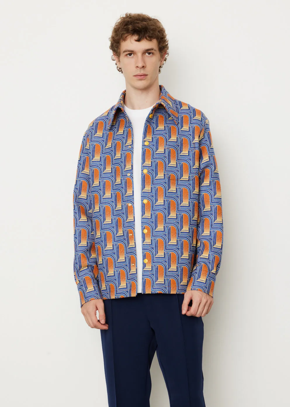 L'Arche De Nuit Jacquard Shirt Jacket