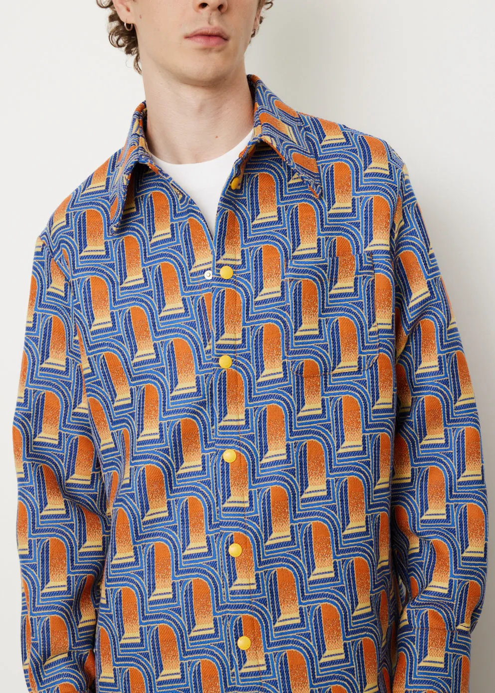 L'Arche De Nuit Jacquard Shirt Jacket