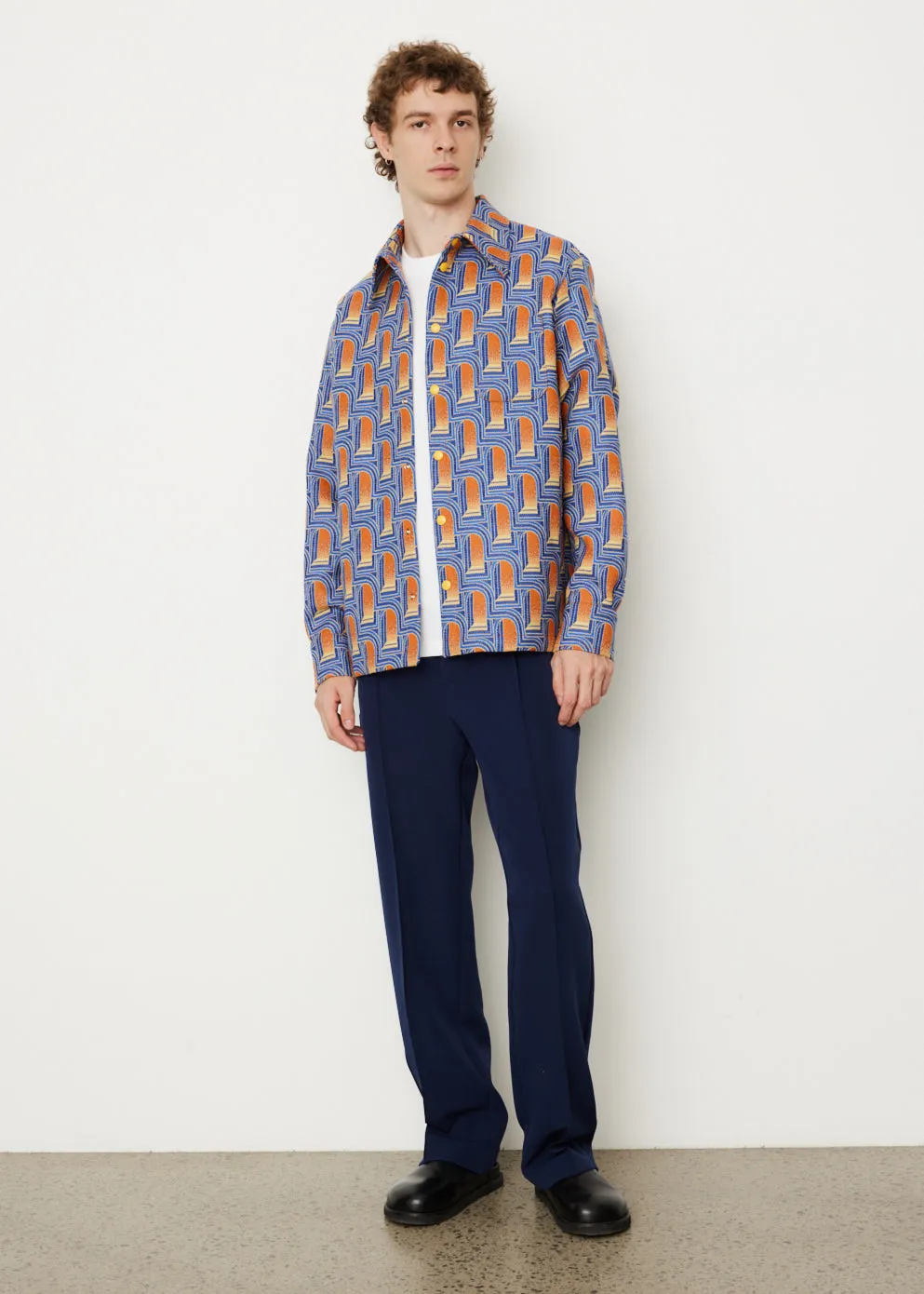 L'Arche De Nuit Jacquard Shirt Jacket