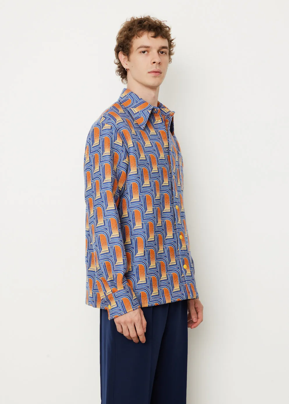 L'Arche De Nuit Jacquard Shirt Jacket