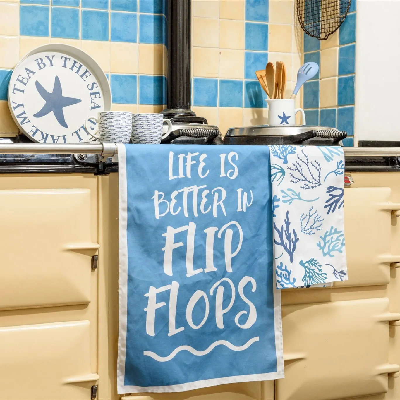 Life is Better in Flip Flops Tea Towel