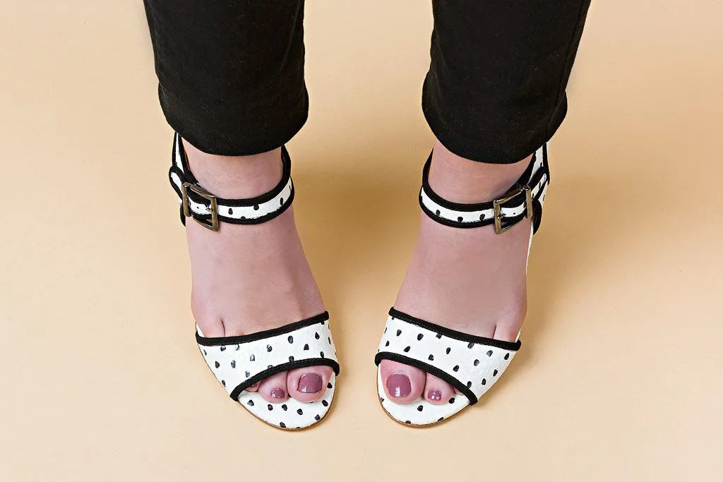 MARIA Polka Heel Sandals