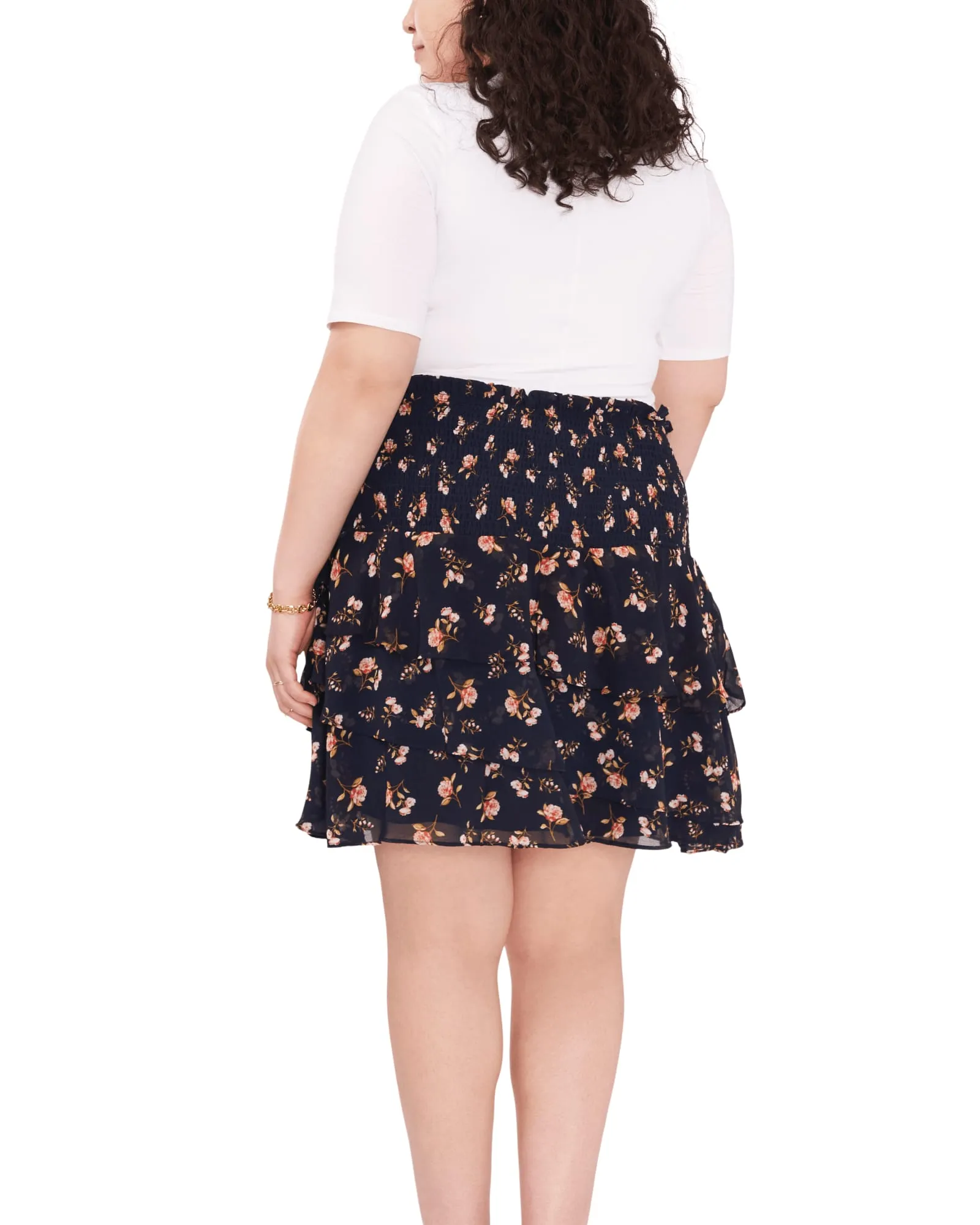 Nina Smocked Skirt | FLRL TWLGHT BLU-465
