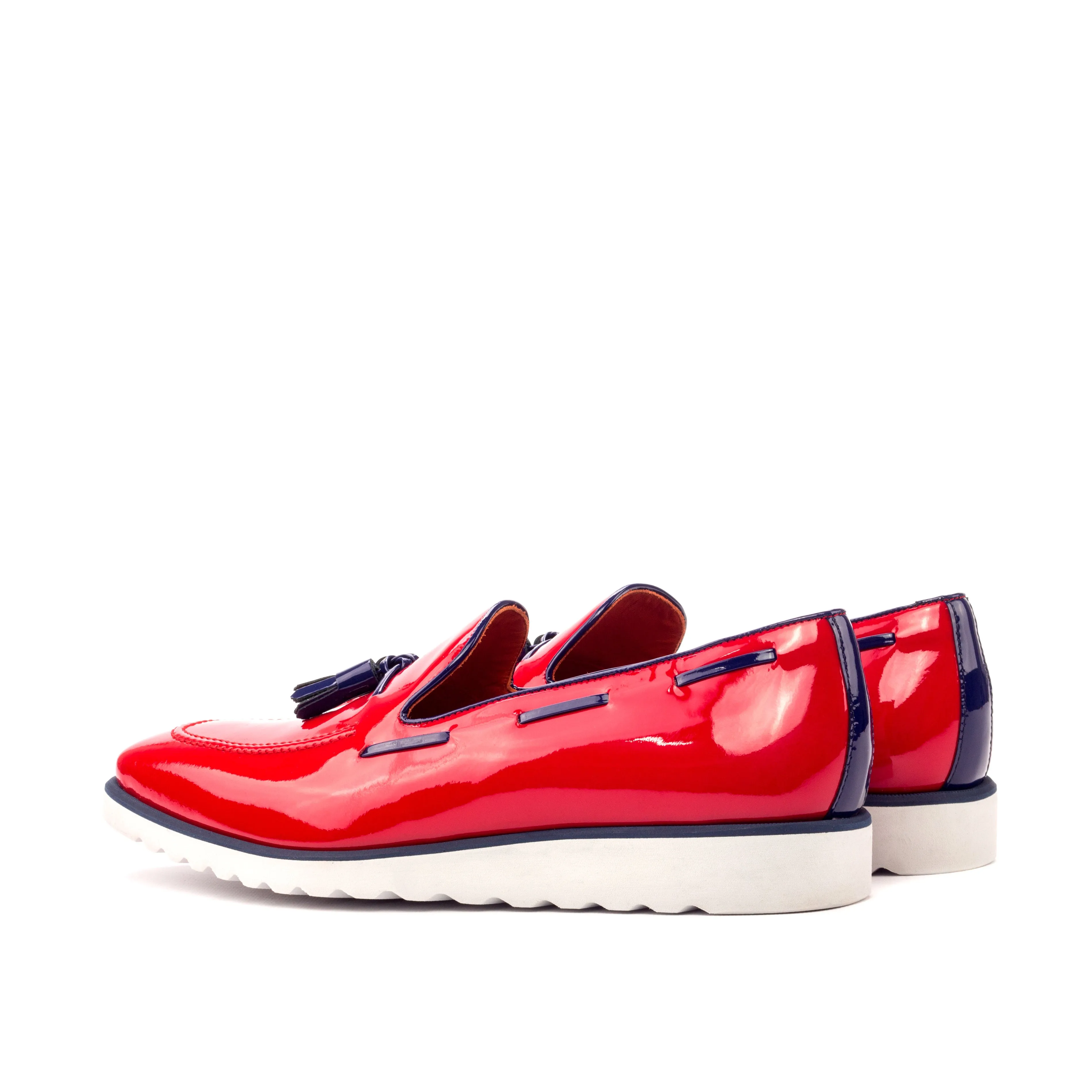 OG Loafer - Patent Red-Patent Cobalt Blue