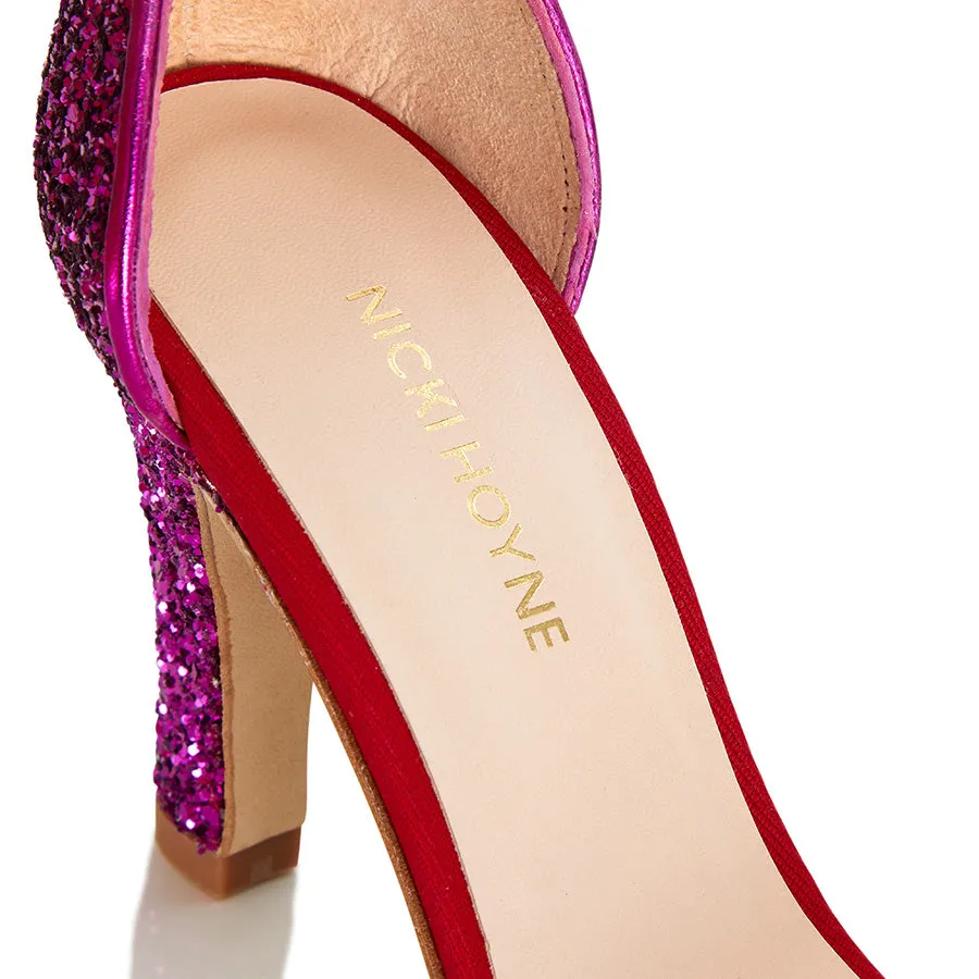 Out Out Sandal - Pink Glitter