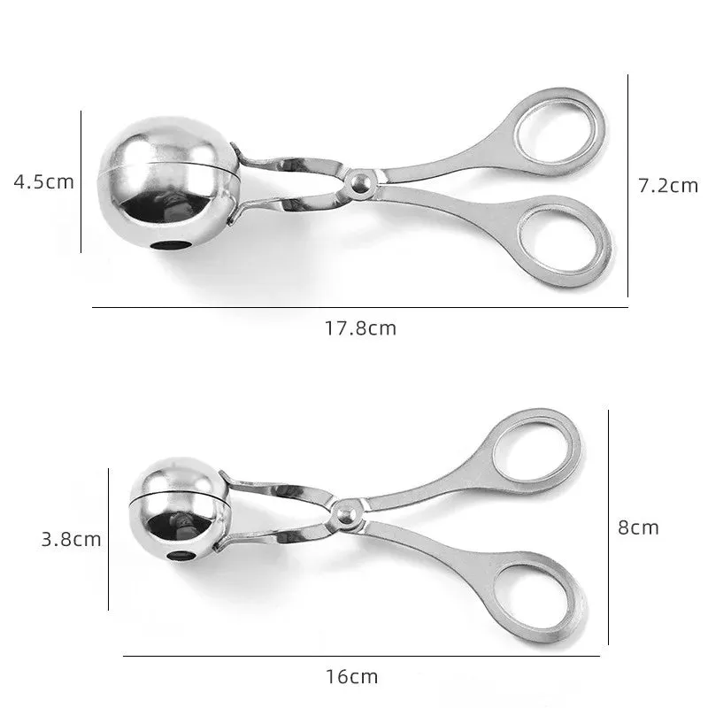 Qfdian Convenient Kitchen Meatball Maker Stainless Steel Meatball Clip Fish Ball Rice Ball Making Mold Tool Kitchen Accessories