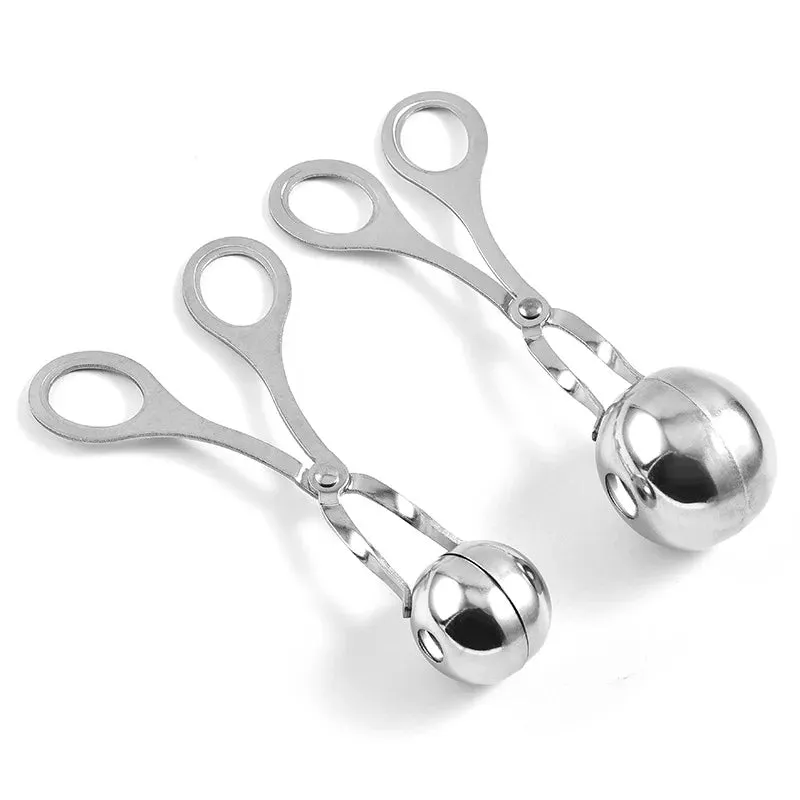Qfdian Convenient Kitchen Meatball Maker Stainless Steel Meatball Clip Fish Ball Rice Ball Making Mold Tool Kitchen Accessories
