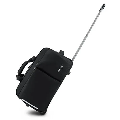 Rolling Duffel Bag, Water Repellent Wheeled Duffel Carry On Luggage 20inch Black