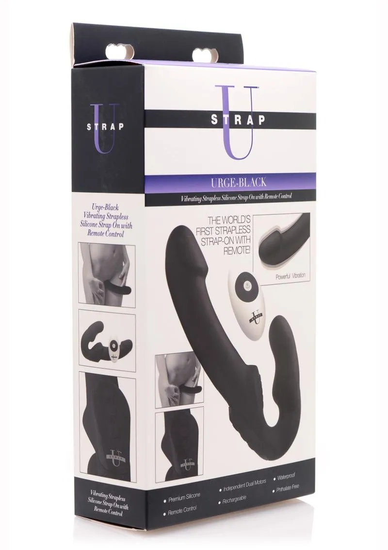 Strap U Urge Rechargeable Silicone Strapless Strap-On with Remote Control