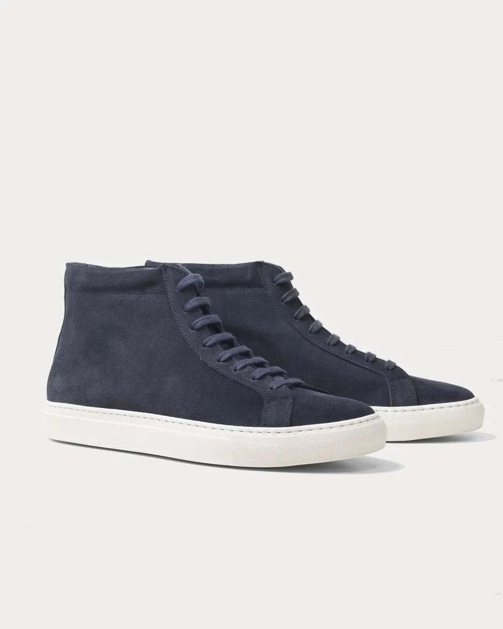 Suede Vintage Navy High Top Sneakers