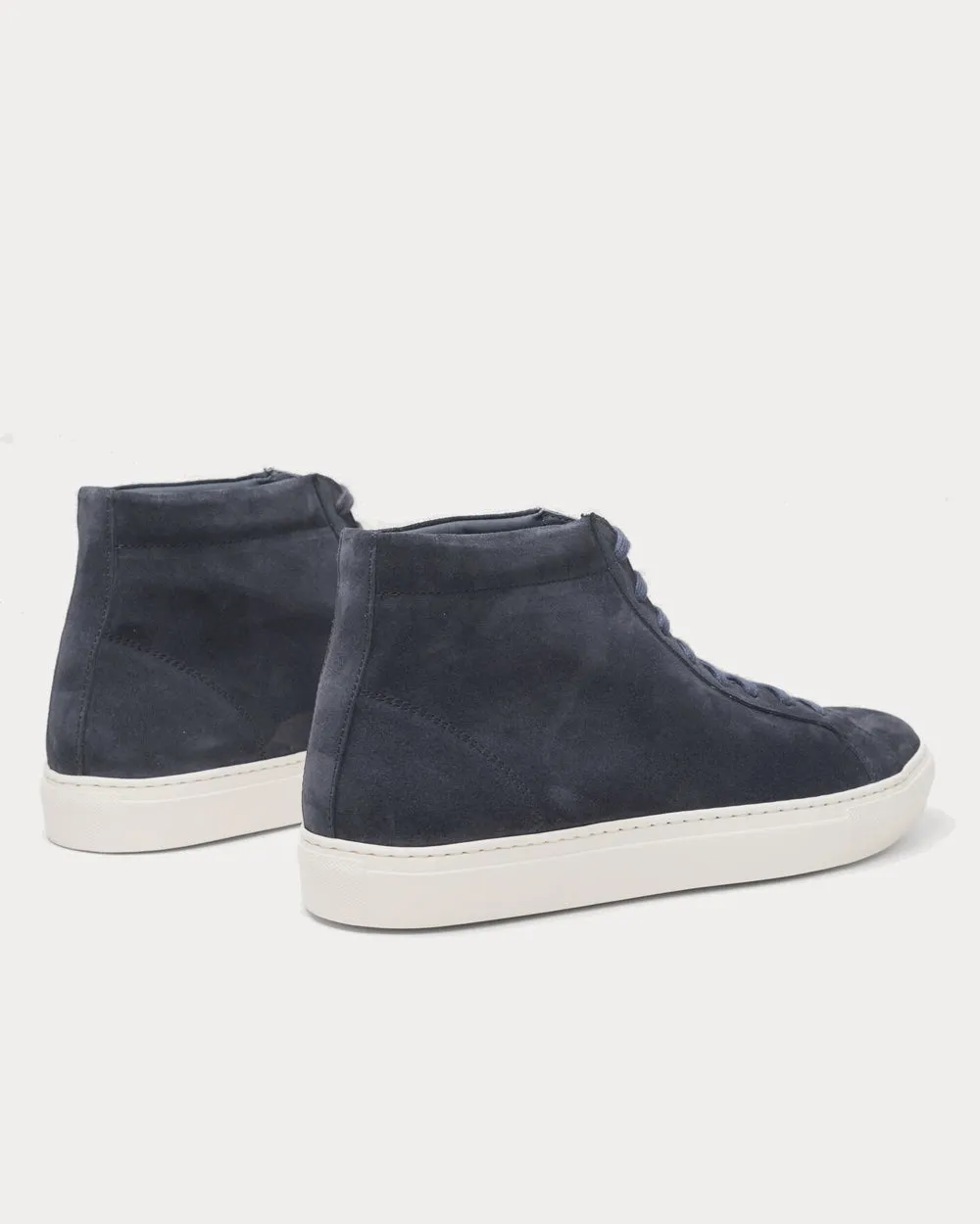Suede Vintage Navy High Top Sneakers