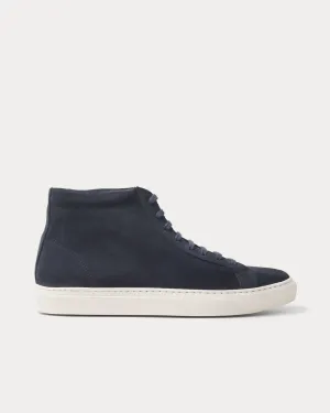 Suede Vintage Navy High Top Sneakers