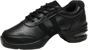 SWDZM Women's Jazz Shoes Lace-up Sneakers Breathable Air Cushion Split Sole Athletic Walking Dancing Shoes,Model T01