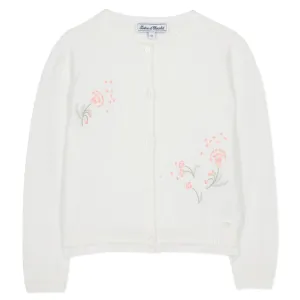 TARTINE ET CHOCOLAT Spring Floral Embroidered Cardigan