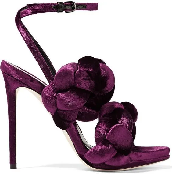 Waves Straps Ankle Wrap Simple Stiletto High Heel Party Sandals