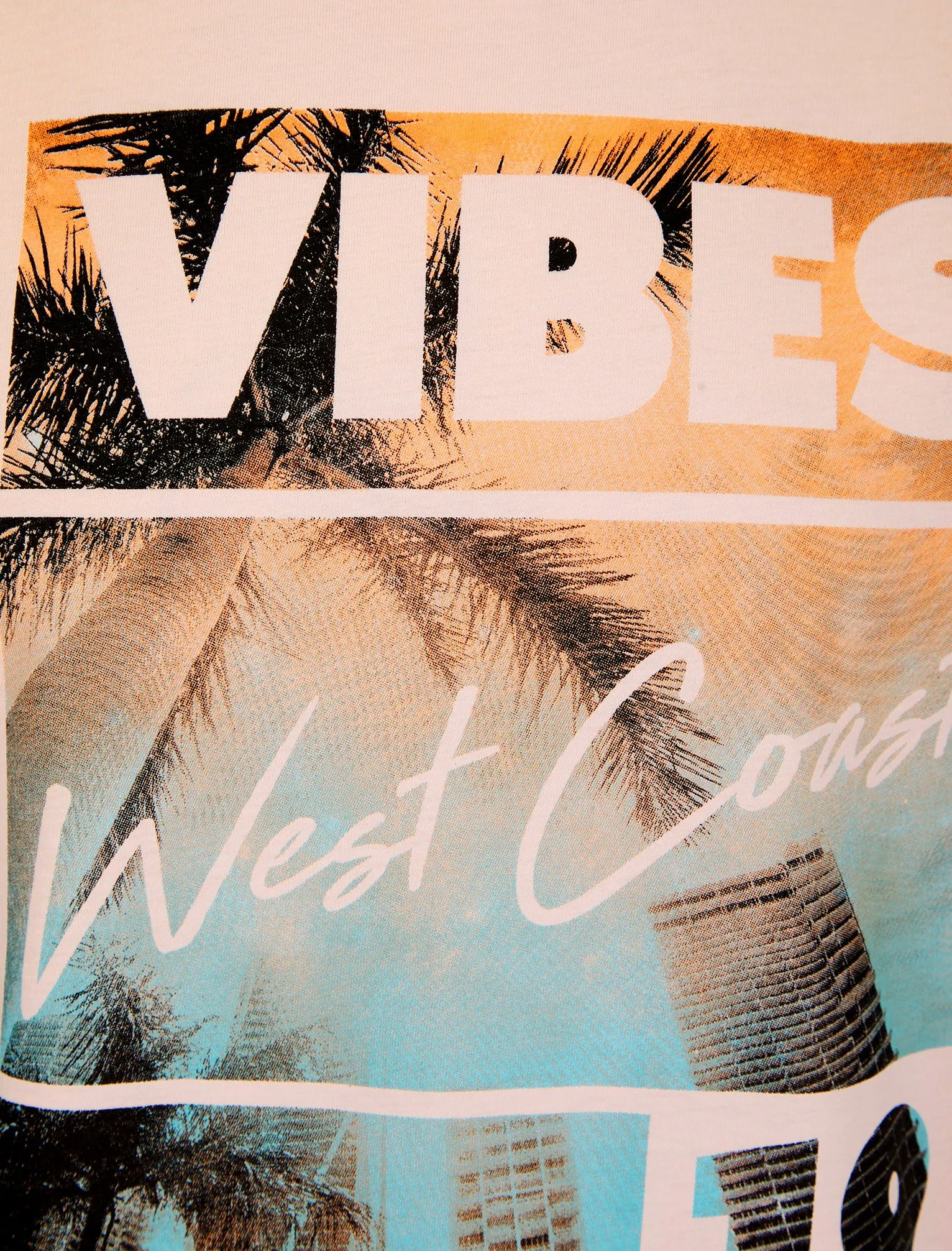 West Coast Vibes Motif Cotton Jersey T-Shirt in Barely Pink - South Shore