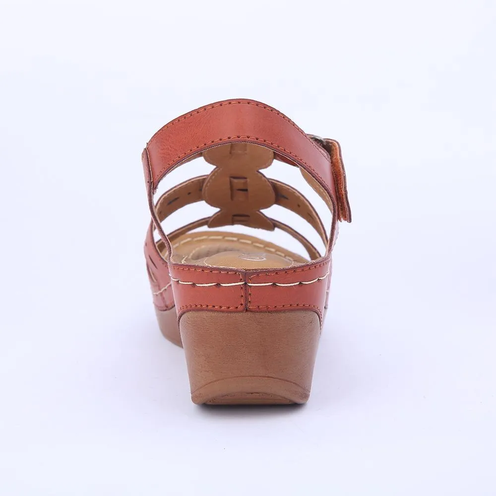Women Wedges Platform Casual Soft Sole Camel Color Lightweight Comfortable Sandals