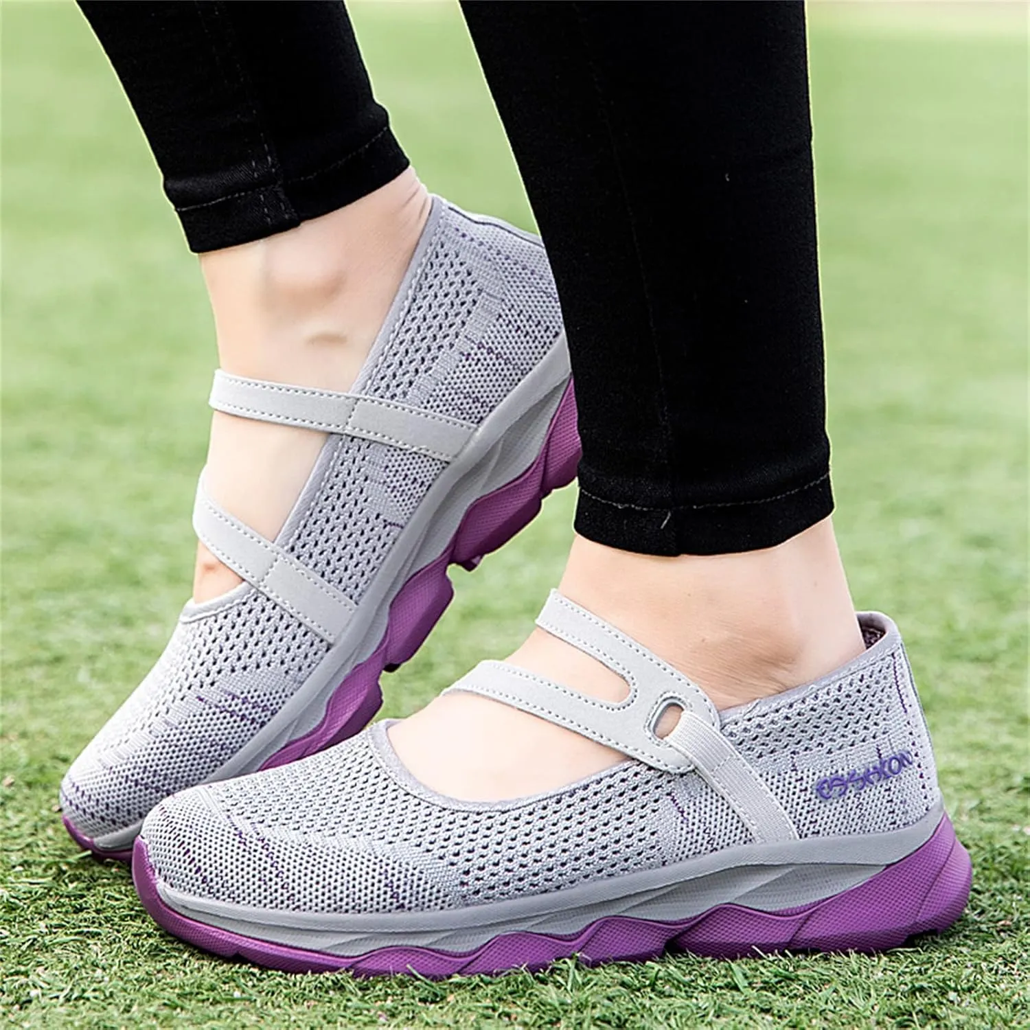 Womens Running Shoes Ladies Fashion Colorblock Mesh Breathable Non Slip Soft Sole Casual Tennis Workout Walking Sneakers